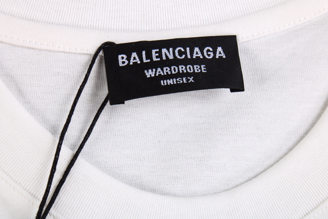 T-shirt Balenciaga x Supreme avec logo sur le devant