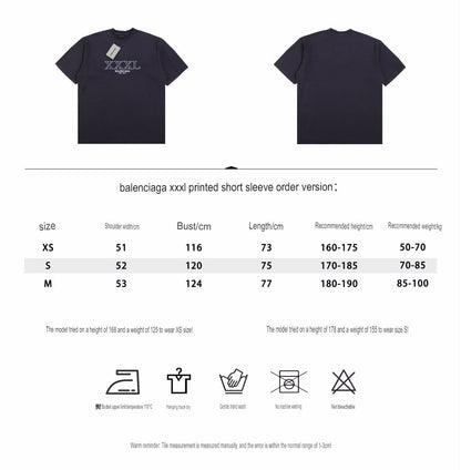 T-shirt Balenciaga XXXL Logo Noir