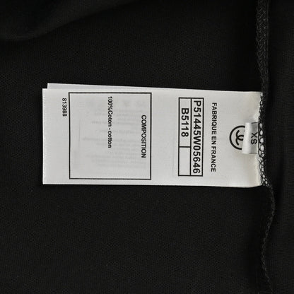 T-shirt noir Chanel à logo rose éclaboussé