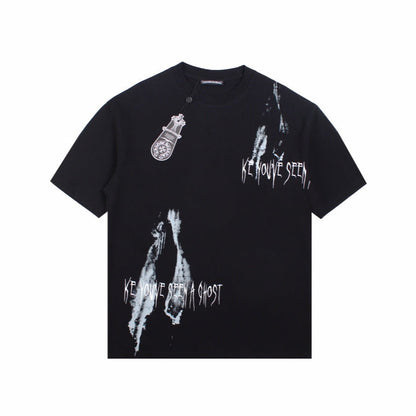 T-shirt noir CHROME HEARTS x KIDS SEE GHOSTS