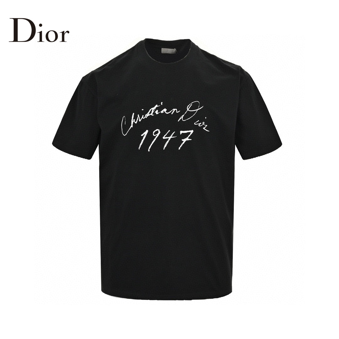 T-shirt noir Dior 1947 Signature