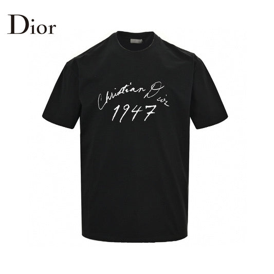T-shirt noir Dior 1947 Signature