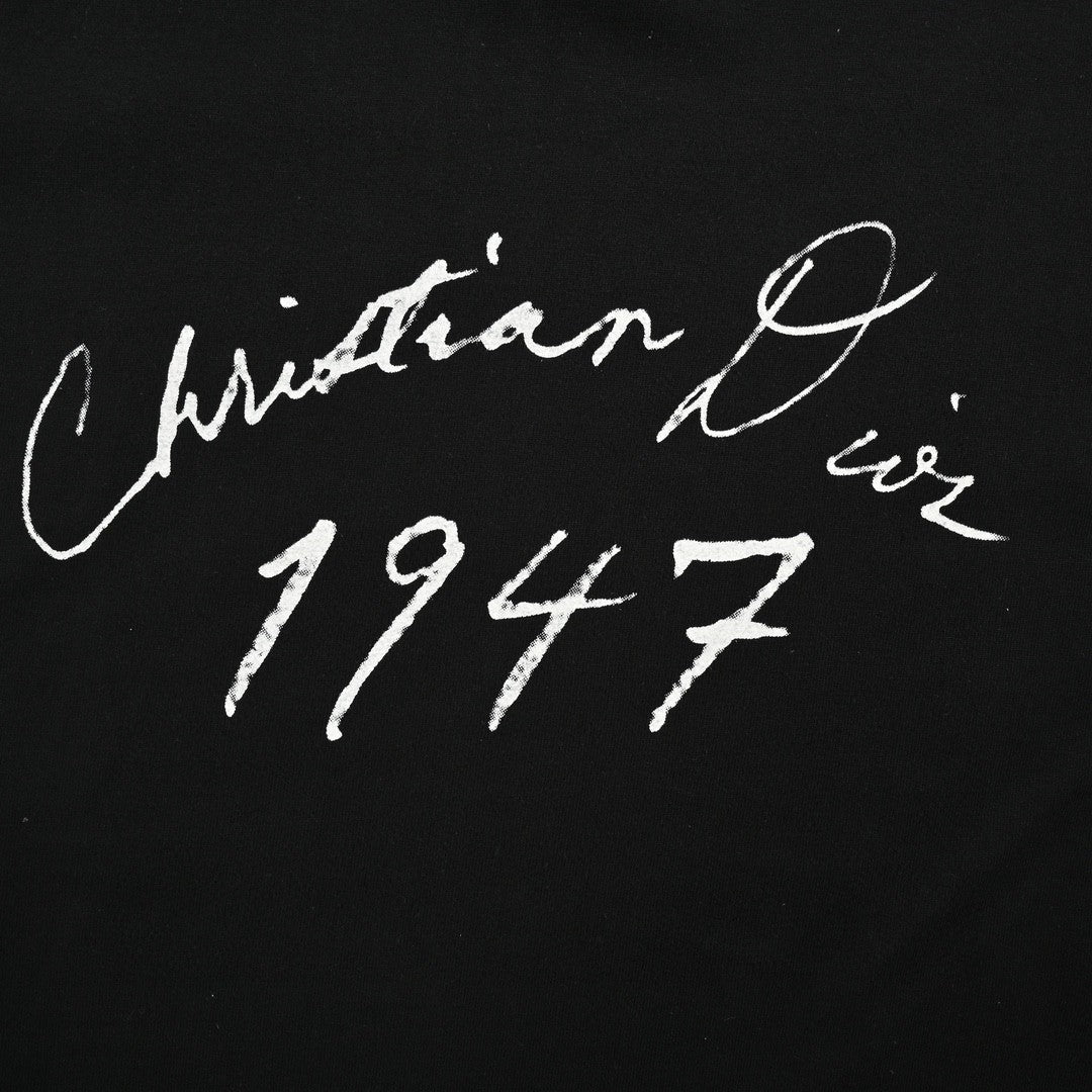 T-shirt noir Dior 1947 Signature
