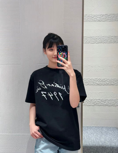 T-shirt noir Dior 1947 Signature