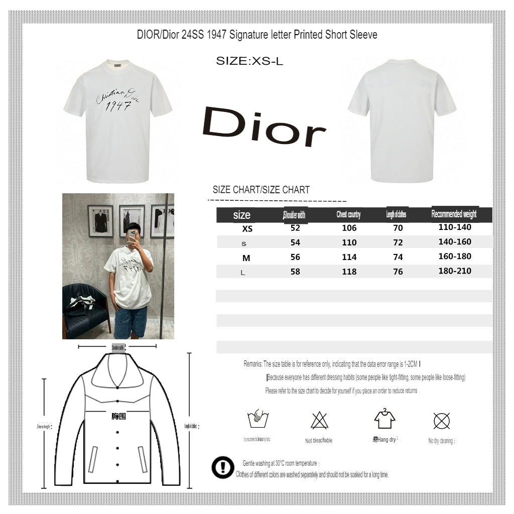 T-shirt signature Dior 1947