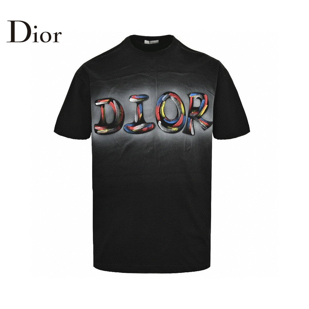 T-shirt Dior à logo artistique (noir)