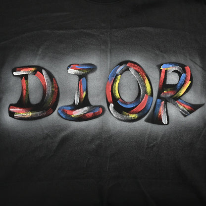 T-shirt Dior à logo artistique (noir)