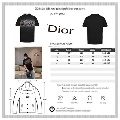 T-shirt Dior à logo artistique (noir)