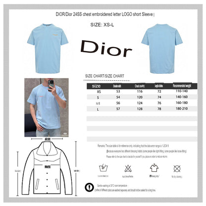T-shirt bleu clair Dior Christian Dior Couture