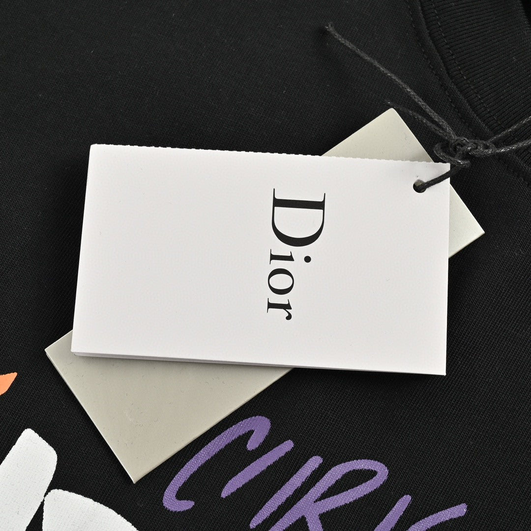 T-shirt noir graphique Dior Christian Dior