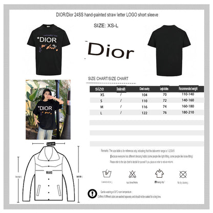 T-shirt noir graphique Dior Christian Dior