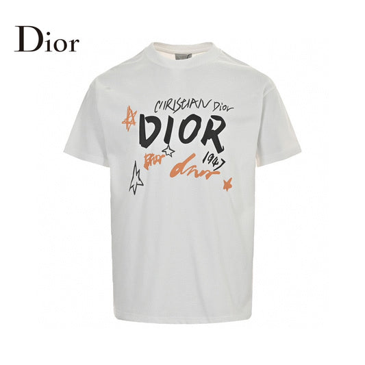 T-shirt blanc graphique Dior Christian Dior
