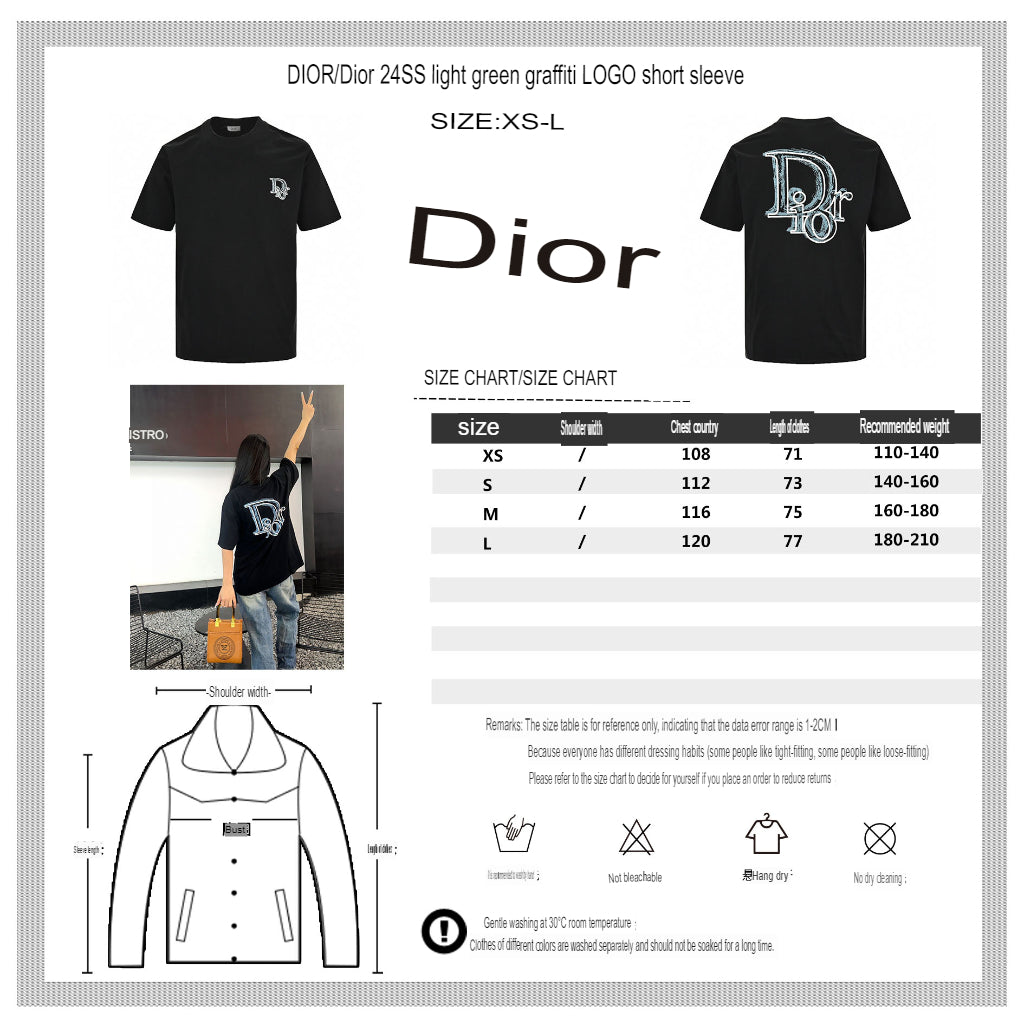T-shirt Dior Classic Logo (Noir)