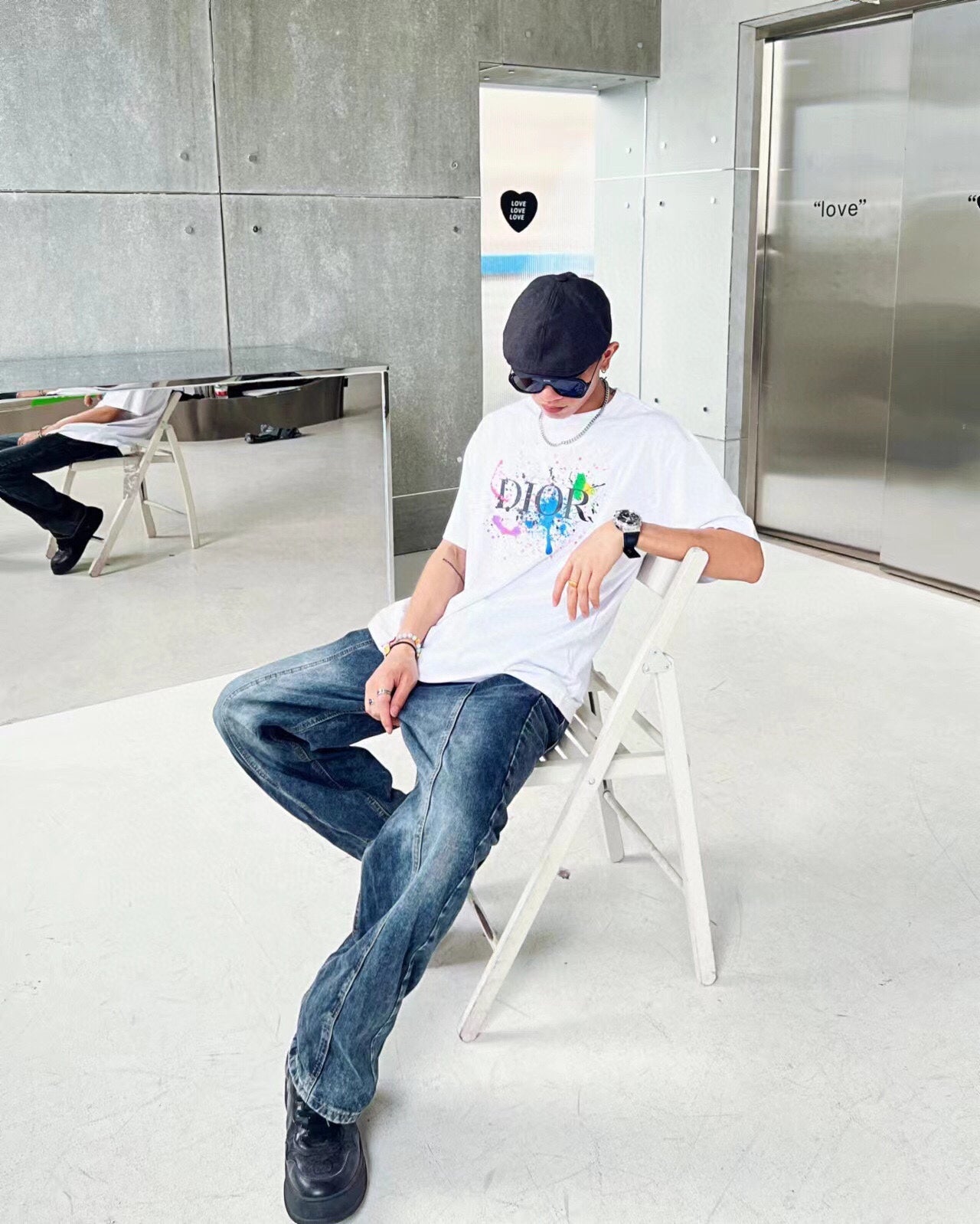 T-shirt graphique Dior Color Splash