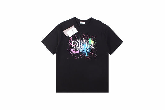 T-shirt graphique Dior Color Splash - Noir