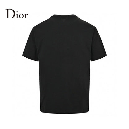 T-shirt Dior avec logo CD brodé (noir)