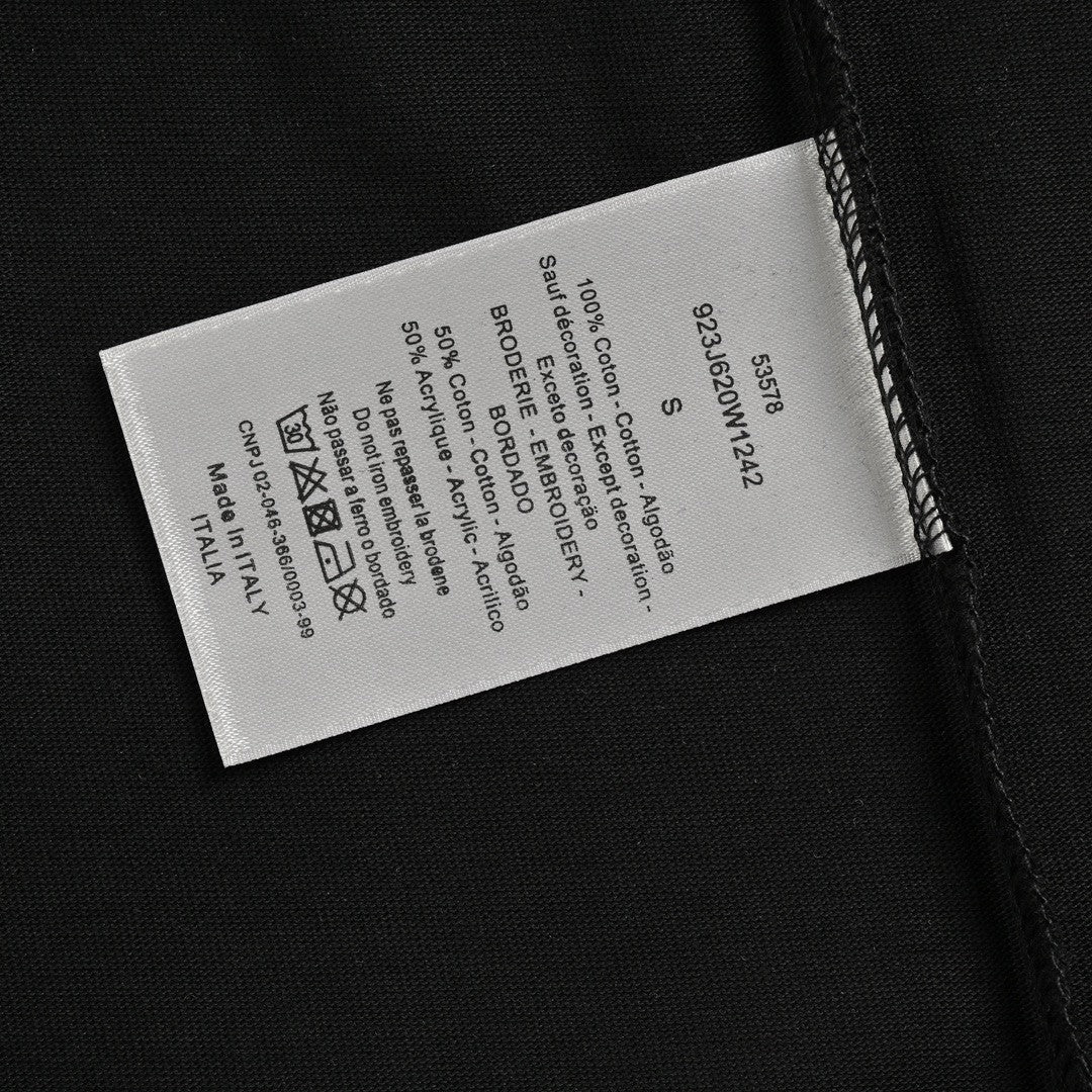 T-shirt Dior avec logo CD brodé (noir)