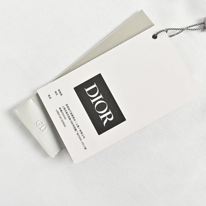 T-shirt Dior avec logo CD brodé (blanc)