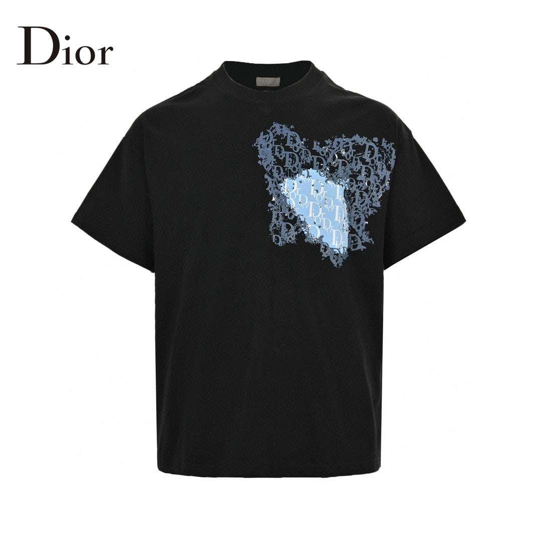 T-shirt Dior à motif monogramme (noir)