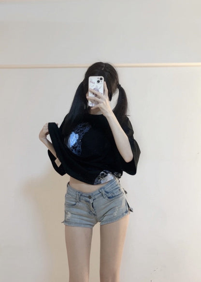 T-shirt Dior à motif monogramme (noir)