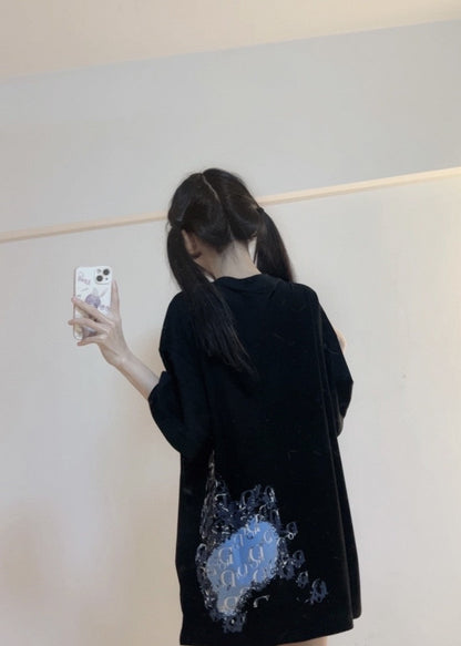 T-shirt Dior à motif monogramme (noir)