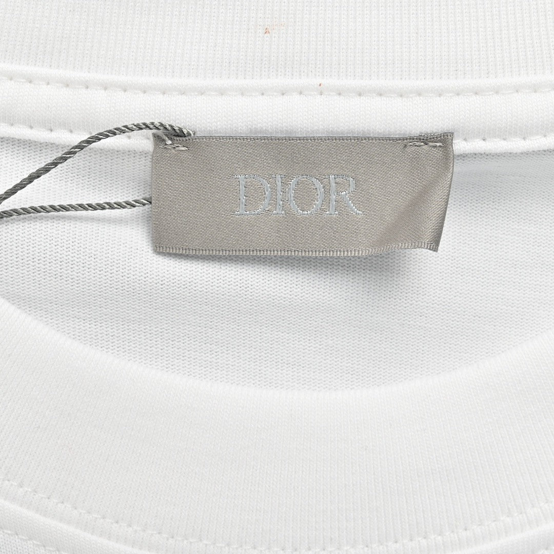 T-shirt Dior à motif monogramme (blanc)