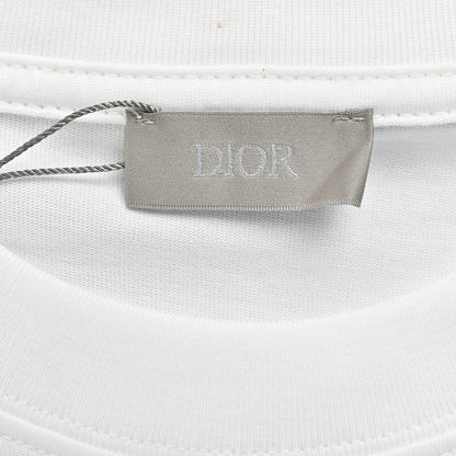 T-shirt Dior à motif monogramme (blanc)