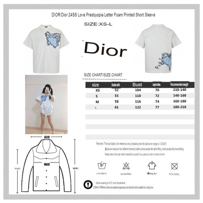 T-shirt Dior à motif monogramme (blanc)