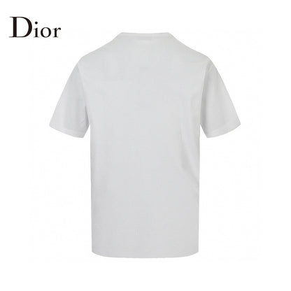 T-shirt blanc Dior à logo multicolore