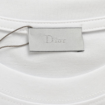 T-shirt blanc Dior à logo multicolore