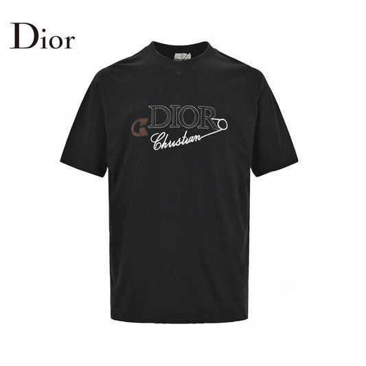 T-shirt noir Dior avec logo épingle de sûreté