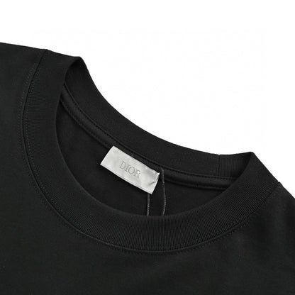 T-shirt noir Dior avec logo épingle de sûreté