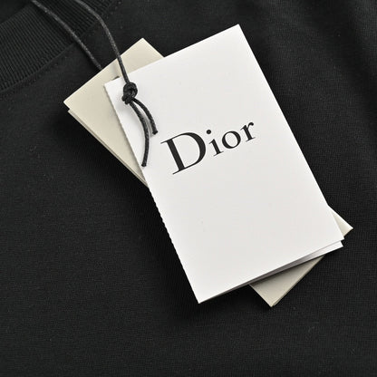 T-shirt noir Dior avec logo épingle de sûreté