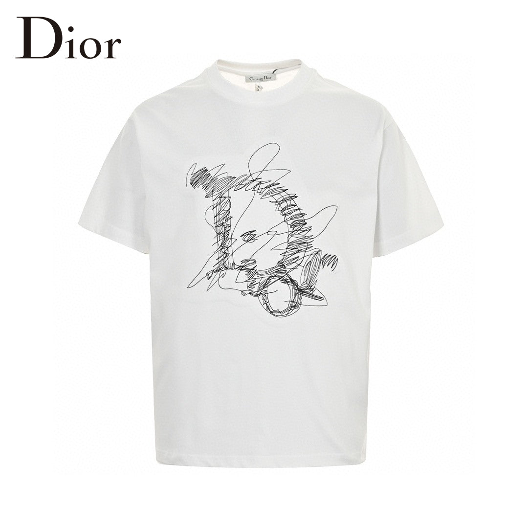T-shirt Dior à motif griffonné