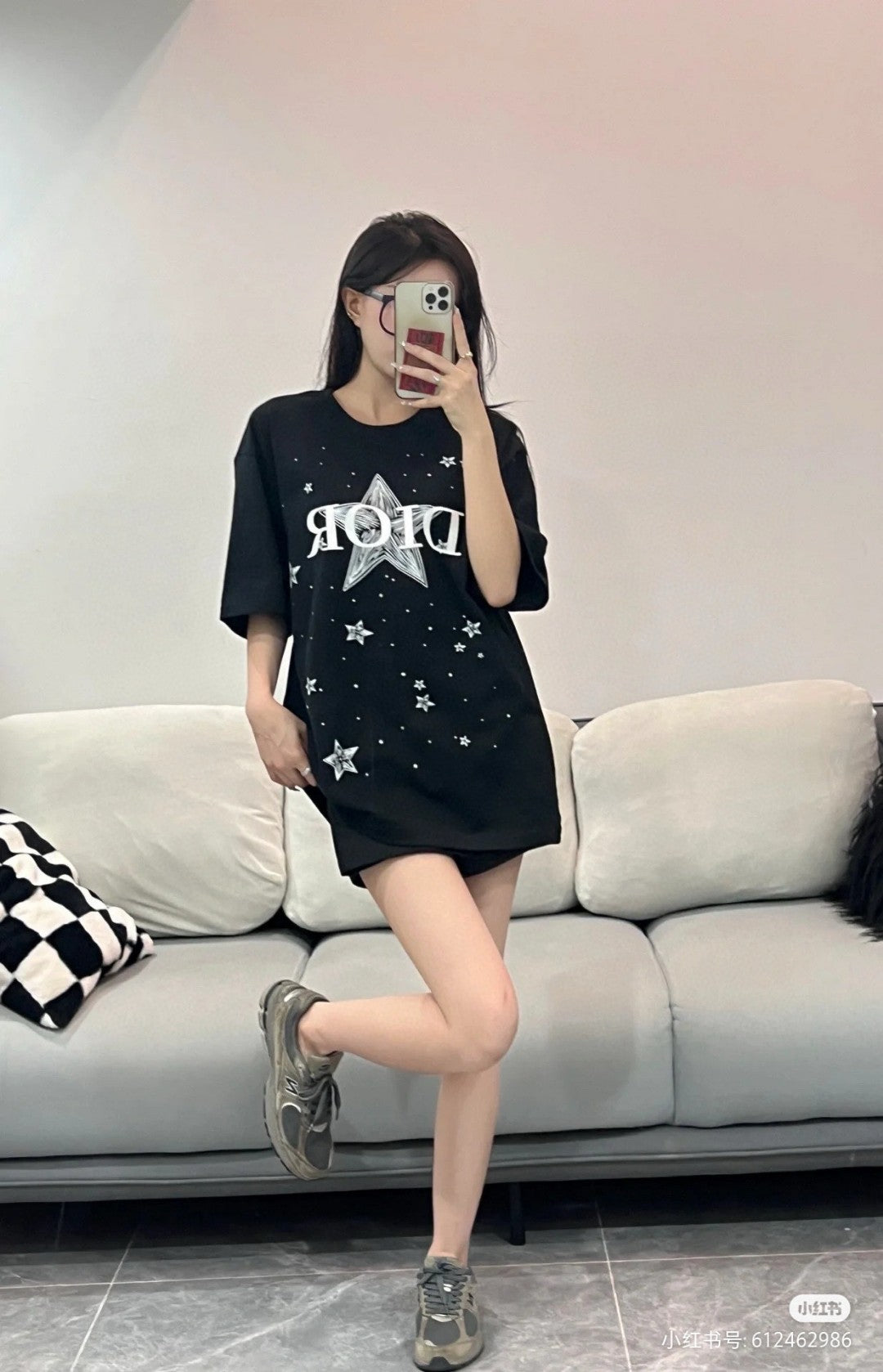 T-shirt noir Dior Star Graphic