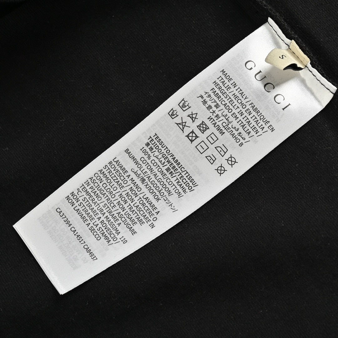 T-shirt noir Gucci à motif dinosaure