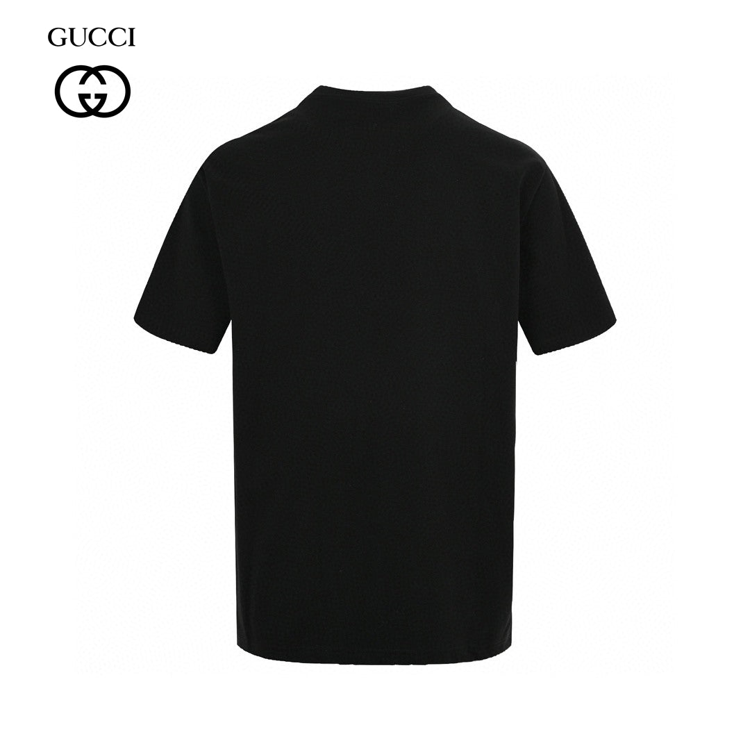 T-shirt noir Gucci à motif cœur
