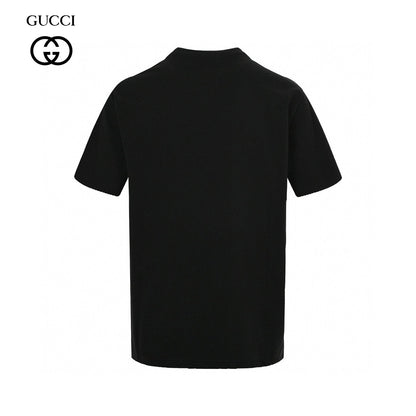 T-shirt noir Gucci à motif cœur