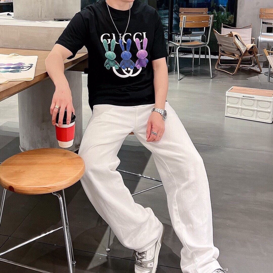 T-shirt Gucci Bunny Trio (Noir)