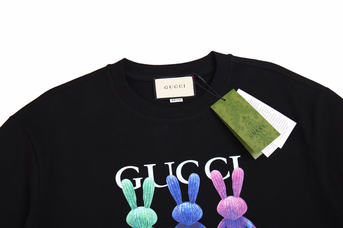 T-shirt Gucci Bunny Trio (Noir)
