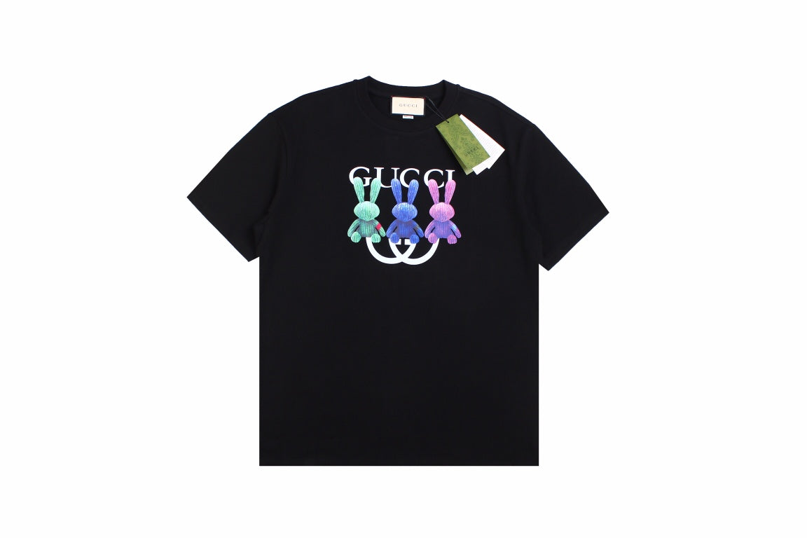 T-shirt Gucci Bunny Trio (Noir)