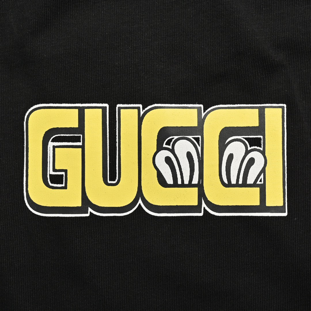 T-shirt Gucci à motif dessin animé (noir)