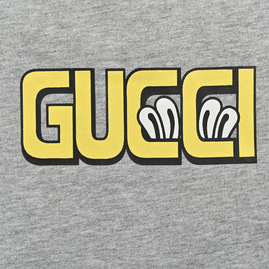 T-shirt Gucci à motif dessin animé (gris)