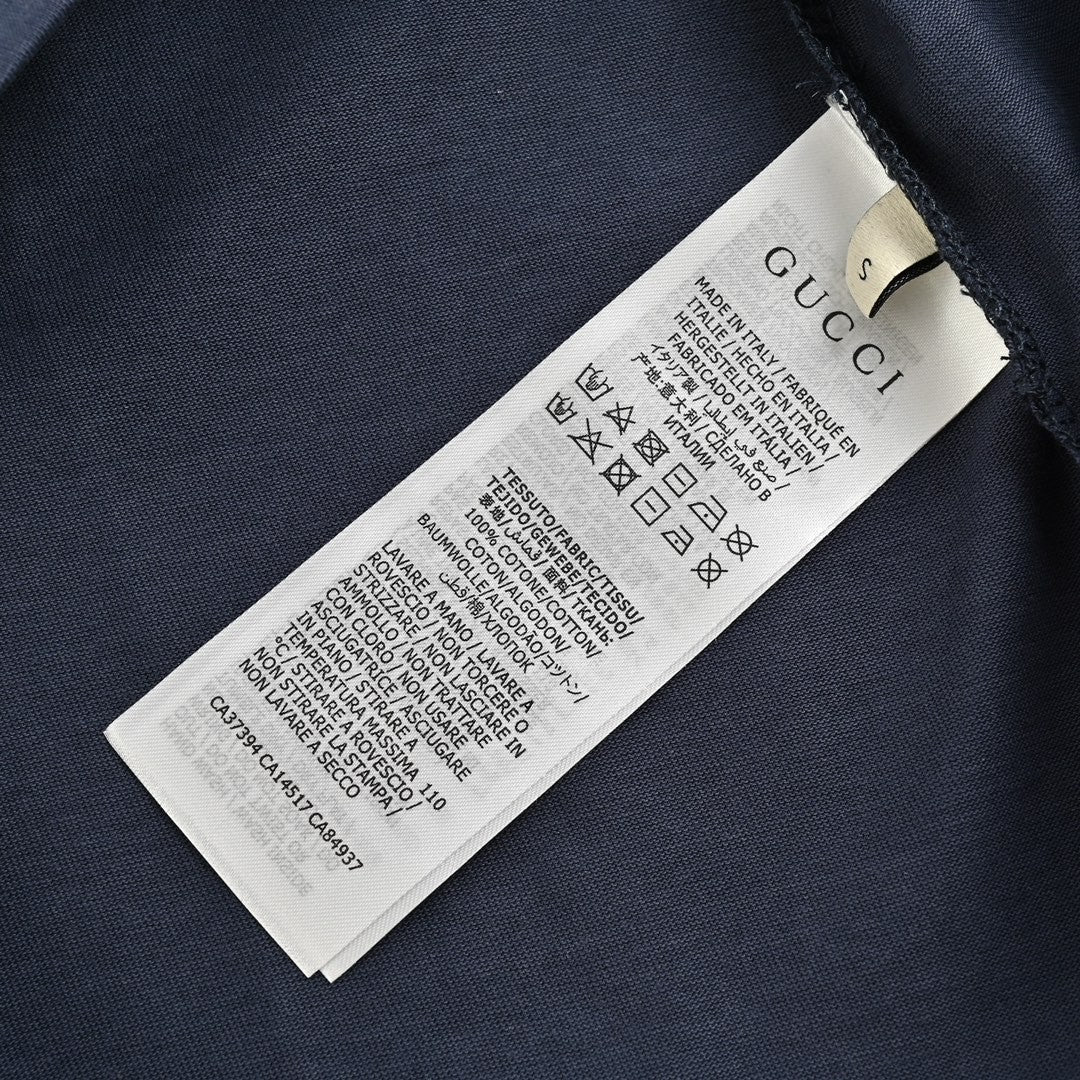 T-shirt Gucci à logo cerise bleu marine