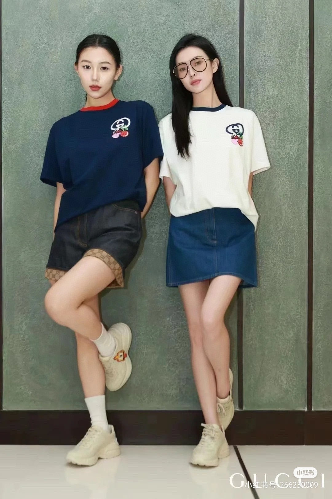 T-shirt Gucci à logo cerise