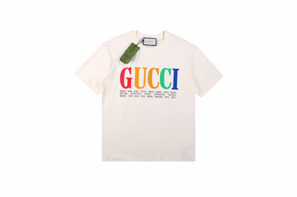 T-shirt Gucci Cities à lettres capitales - Blanc