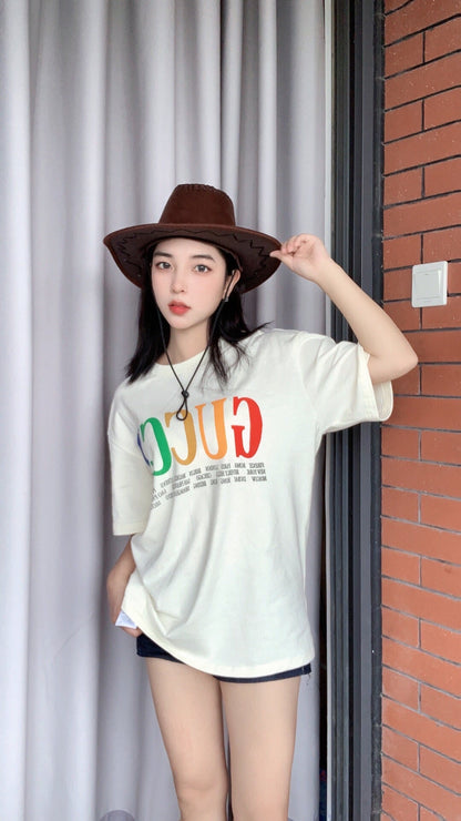T-shirt Gucci Cities à lettres capitales - Blanc
