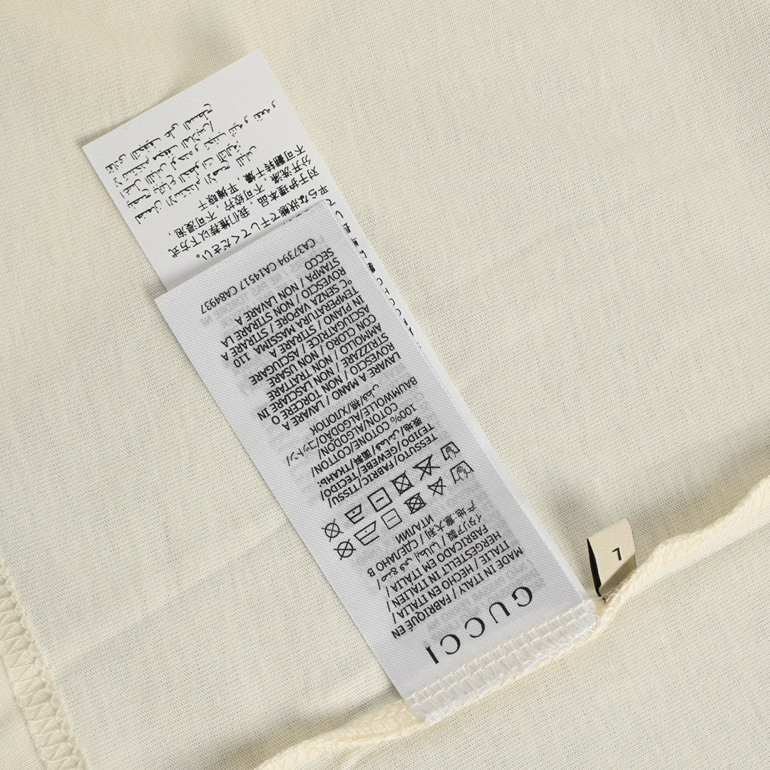 T-shirt Gucci crème à motif cœur