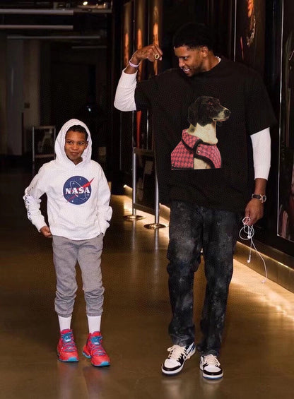 T-shirt Gucci à imprimé chien noir