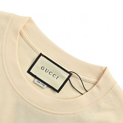 T-shirt graphique Gucci Dragon (Beige)